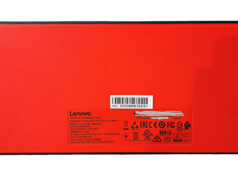 Lenovo ThinkPad Thunderbolt 3 Dock | Tested | PN: DBB9003L1 Q