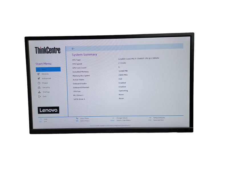 Lenovo ThinkCentre M70q i5 -10400T CPU @ 2.00GHz 16GB DDR4 Ram  Î¸
