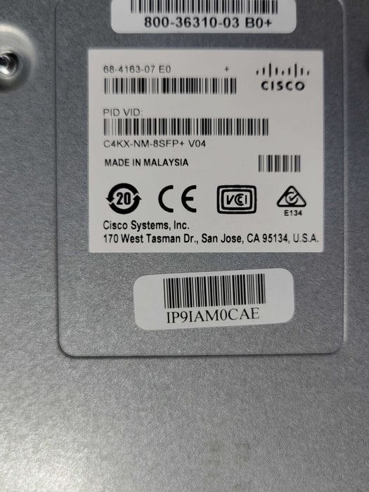 Cisco WS-C4500X-24X-ES 24x 10GB SFP+ switch, DUAL AC, C4KX-NM-8SFP, READ _