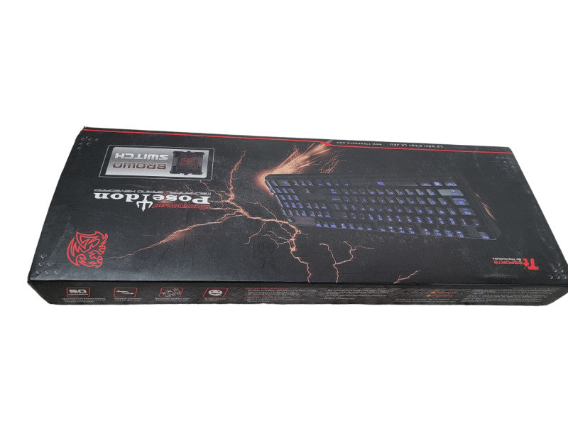 Thermaltake Technoloy eSports Poseidon Z Blue Switch Illuminated Mechanical Keyboard KB-PIZ-KLBLUS-01
