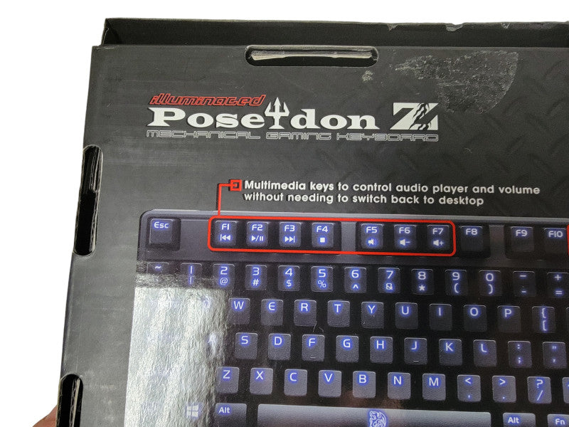 Thermaltake Technoloy eSports Poseidon Z Blue Switch Illuminated Mechanical Keyboard KB-PIZ-KLBLUS-01