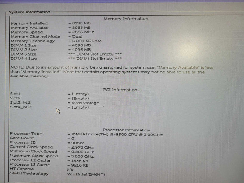 Dell OptiPlex 7060 SFF, i5-8500 3.00GHz 6C, 8GB DDR4, 256GB NVMe !