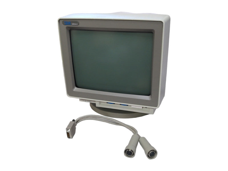 Vintage IBM InfoWindow II 3486 Terminal Display Monitor w/ Cable 09F4215, SEE