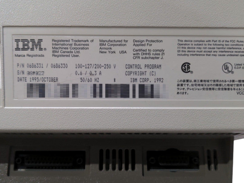 Vintage IBM InfoWindow II 3486 Terminal Display Monitor w/ Cable 09F4215, SEE