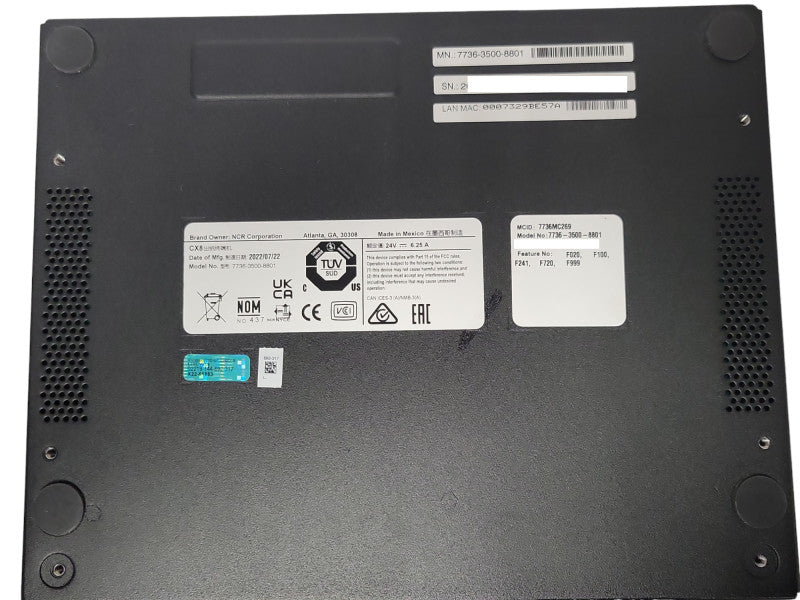 NCR CX8 7736-3500-8801 POS Terminal Intel core I5-9500TE CPU, No SSD,  READ _