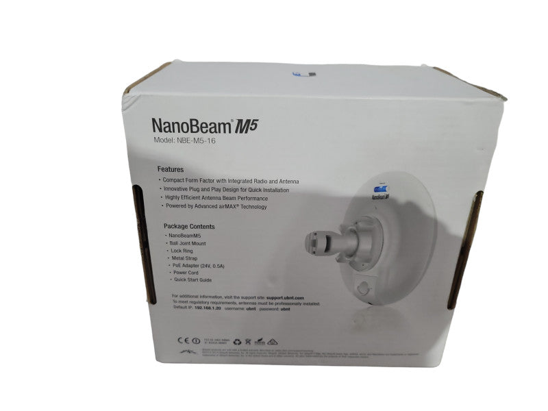 Ubiquiti NanoBeam NBE-M5-16 5GHz Wireless Network Bridge Extender !