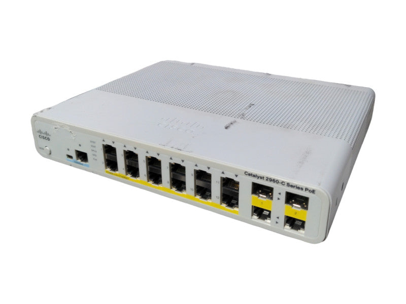 Cisco Catalyst 2960-C WS-C2960C-12PC-L Silent 12 port PoE Switch