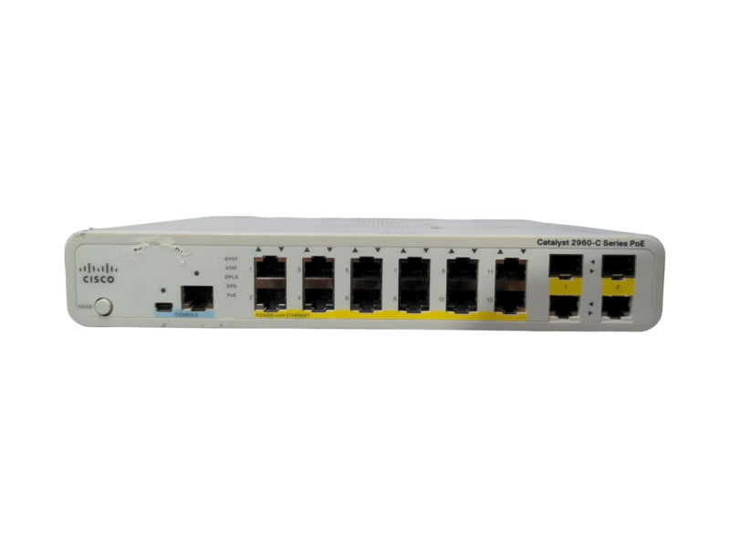 Cisco Catalyst 2960-C WS-C2960C-12PC-L Silent 12 port PoE Switch