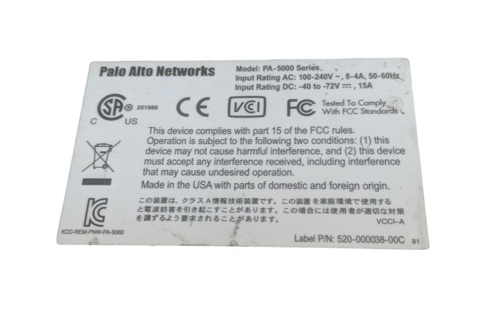 PaloAlto PA-5020 | PA-5000 | Firewall Appliance | *READ*