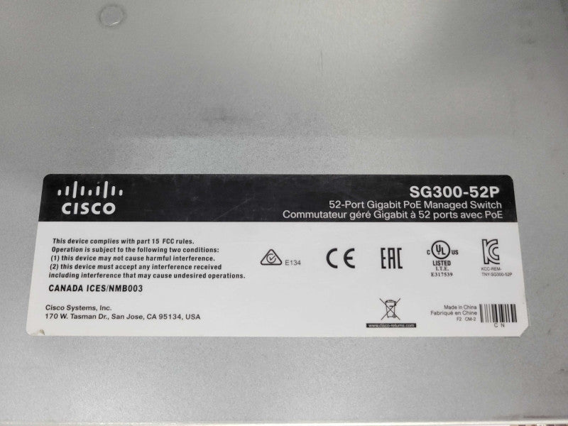 Cisco SG300-52P 52-Port Gigabit PoE Managed Switch SG300-52P _