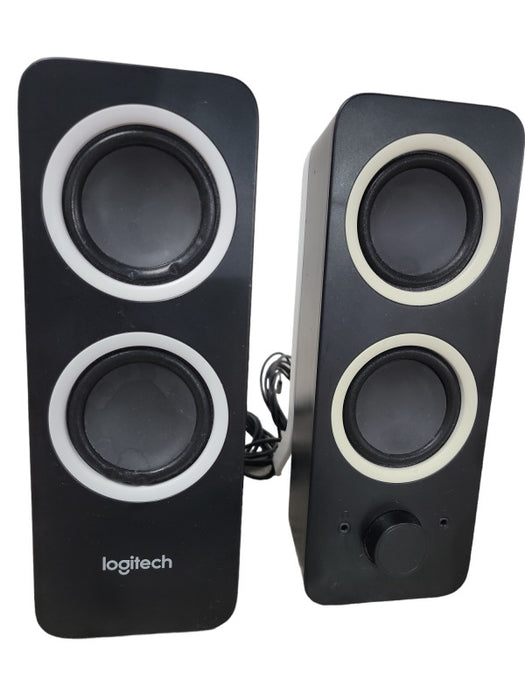 Logitech Z200 2.0 Multimedia Speakers with Stereo Sound W/ Power Adapter