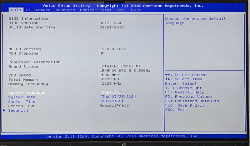 Custom PC, ASUS Prime B360-C, Intel i5 8400 @ 2.80GHz, 8GB DDR4, 1TB HDD, 256 GB NVMe