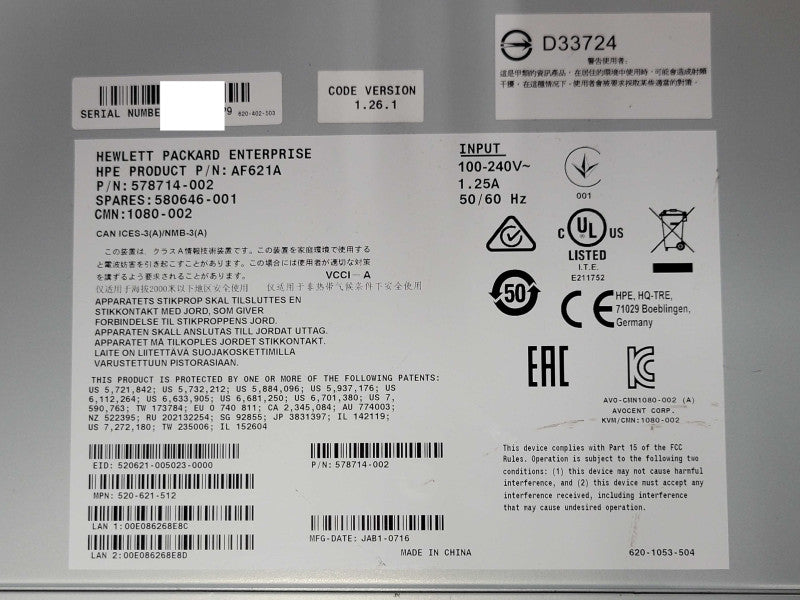 HP AF621A IP KVM CONSOLE SWITCH 16-PORTS _