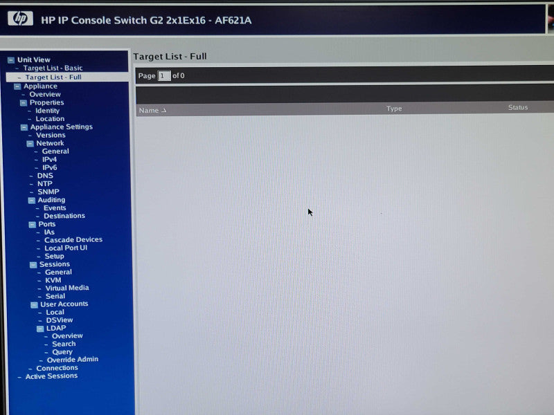 HP AF621A IP KVM CONSOLE SWITCH 16-PORTS _