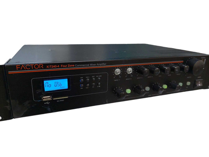 Factor Four Zone Commercial Mixer Amplifier Model: X-7240-4 =