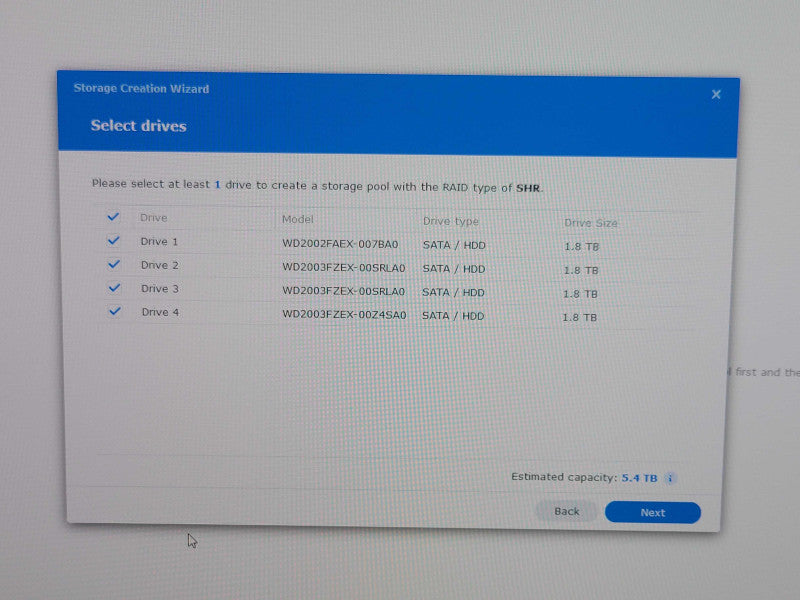 Synology 4 Bay NAS DiskStation DS918+ with 4x 2TB HDDs _
