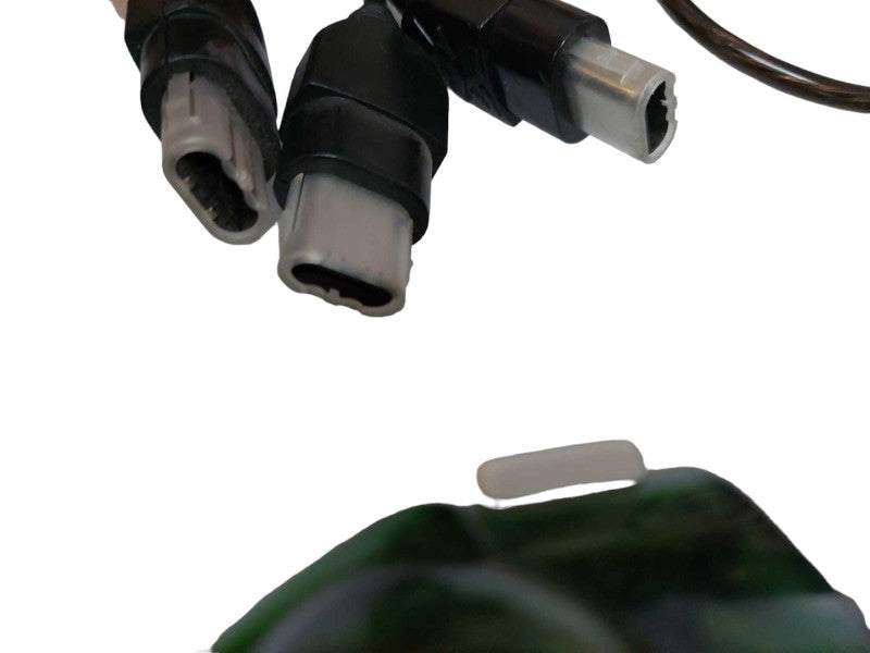Bundle of 3 Original Xbox Controllers S, 1 Clear , 1 Black , 1 Non OEM Green  =