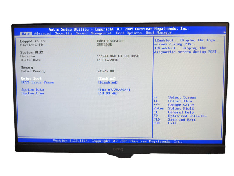 Intel S5520UR Server Board | 2x Xeon E5620 | 24GB DDR3