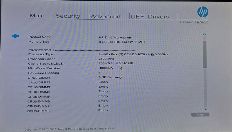 HP Z440 Workstation | Xeon E5-1620 v4 @ 3.50GHz 4C, 8GB DDR4, No GPU/HDD\\'s Q