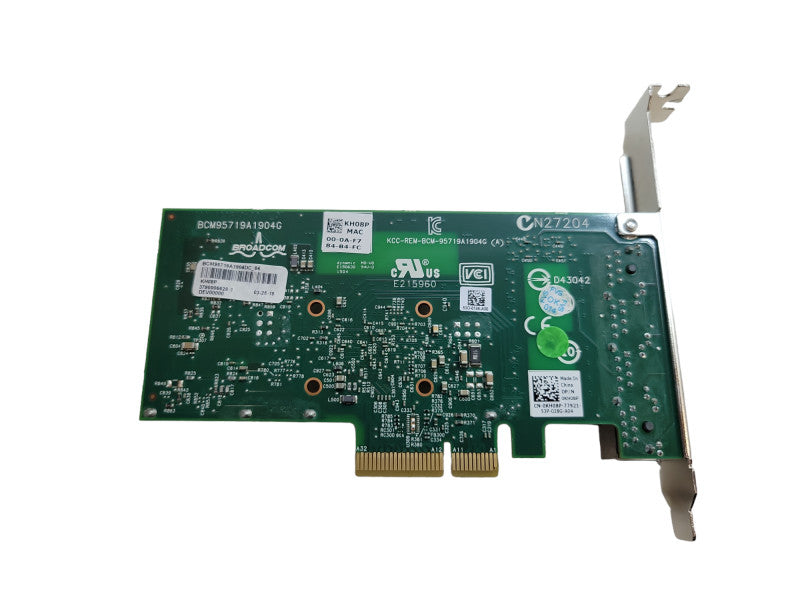 Dell Broadcom BCM95719A1904G 4-Port Gigabit Short Height Network Card YGCV4 %