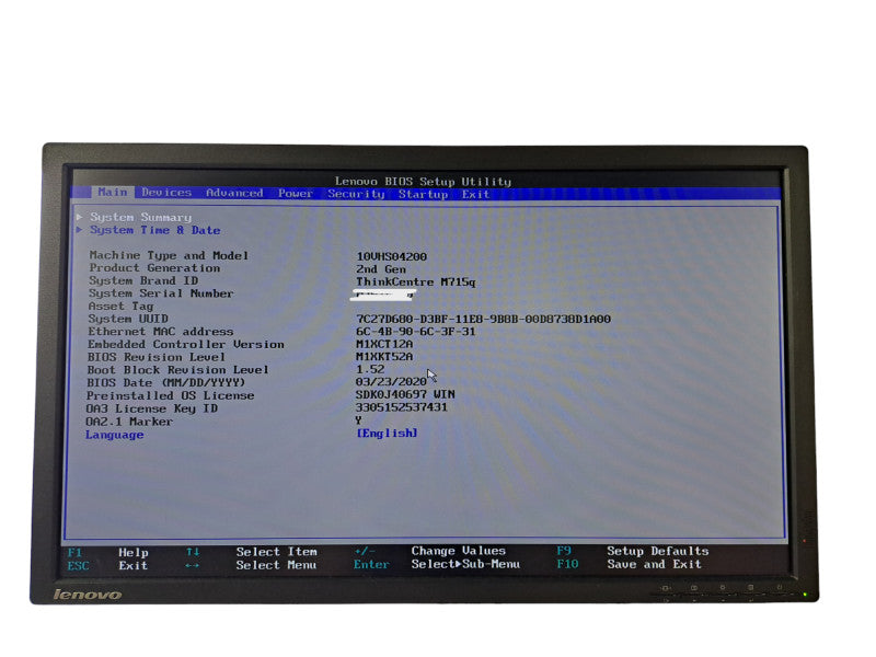 Lenovo M715q USFF | Ryzen 3 PRO 2200GE @ 3.20GHz 4C, 16GB DDR4, 128GB NVMe