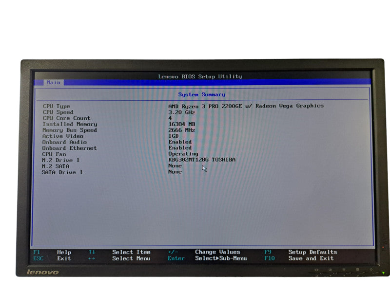 Lenovo M715q USFF | Ryzen 3 PRO 2200GE @ 3.20GHz 4C, 16GB DDR4, 128GB NVMe