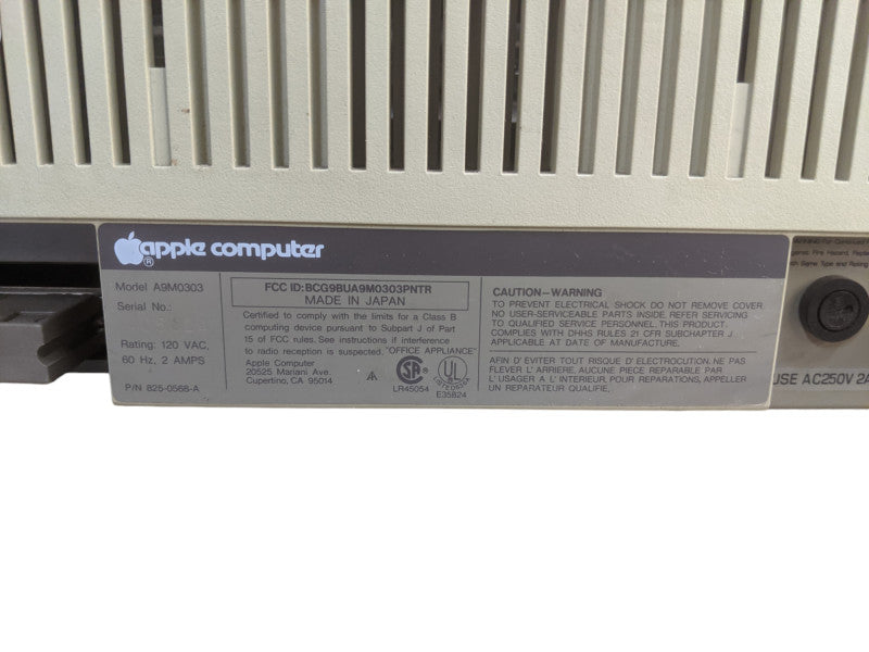 Vintage Apple Computer Printer Dot Matrix Imagewriter | A9M0303
