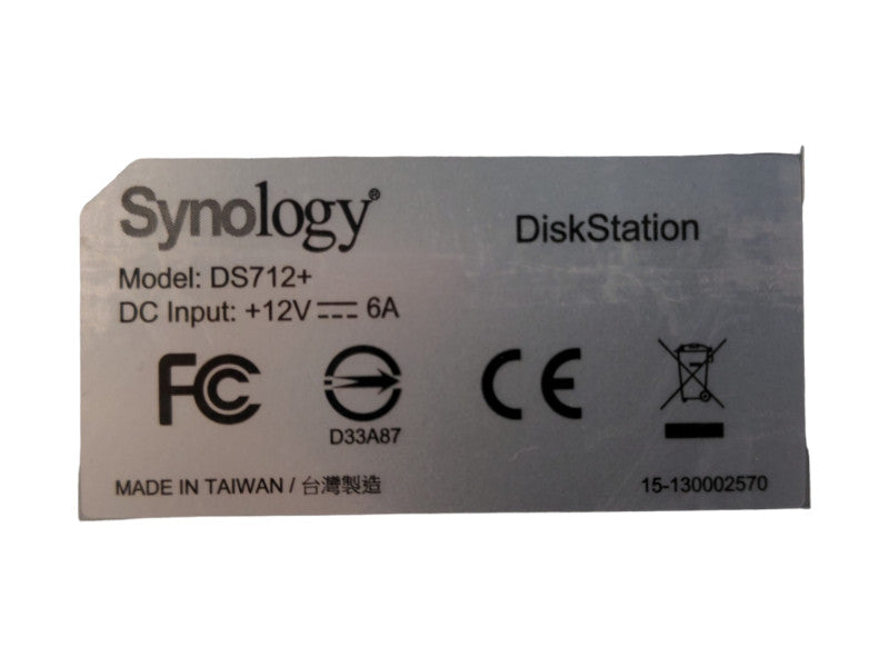 Synology DiskStation DS712+ 2-Bay NAS Server, 2x 4TB HDDs
