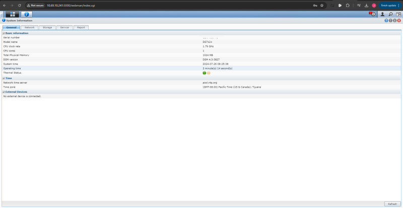 Synology DiskStation DS712+ 2-Bay NAS Server, 2x 4TB HDDs