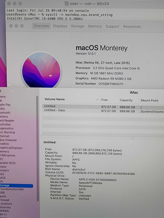 iMac Retina 5K 2015 27\\" | 4-Core i5-6500 @3.2GHz | 16GB RAM | 1TB SSD - READ