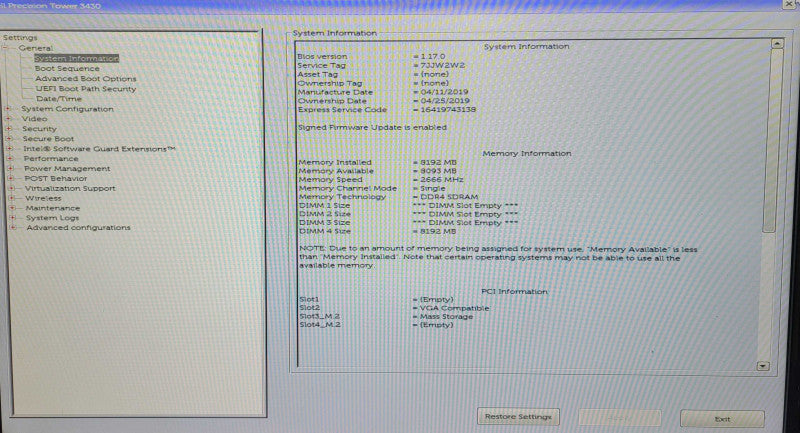 Dell Precision 3430 | Xeon E-2136 @ 3.3GHz, 8GB RAM, 256GB SSD, 1TB HD, HDMI