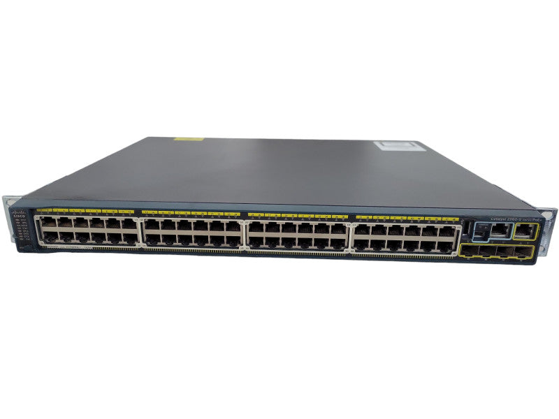 Cisco WS-C2960S-48FPS-L, 48 Port Gigabit PoE+ 740W Switch + Stack Mod !
