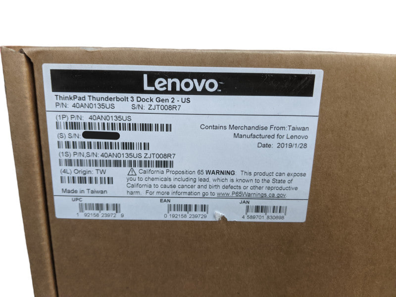 Lenovo ThinkPad Thunderbolt 3 Dock Gen 2  - 40AN0135US Q