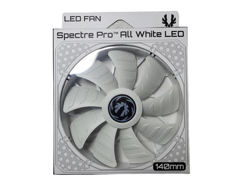 BitFenix Spectre Pro All White (Red LED) 140mm BFF-WPRO-14025R-RP Brand New Q$