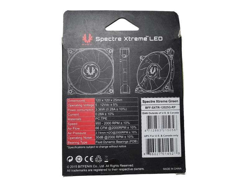 BitFenix Spectre Xtreme LED BFF-SXTR-12025G-RP Brand New Q$