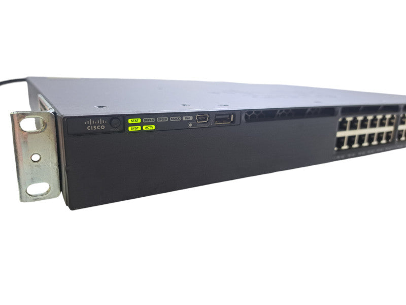 Cisco WS-C3650-24PS-E | 24-Port Gigabit PoE+ Switch | 4x SFP, 1x AC 1x DC PSU