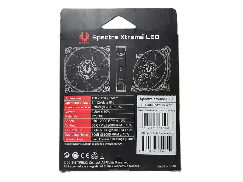 BitFenix Spectre Xtreme LED BFF-SXTR-12025B-RP Brand New Q$