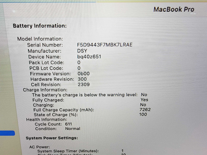 Apple Macbook Pro 2019 16\\" 8-Core i9-9980HK @ 2.4GHz 64GB DDR4 1TB SSD Radeon Pro 5300M 4GB (