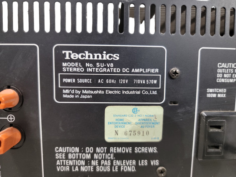 Technics SU-V8 DC Class AA Integrated Stereo Amplifier