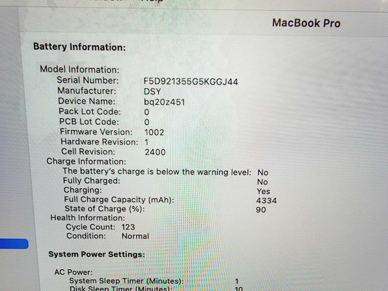 Apple Macbook Pro 2019 13\\" 4-Core i5-8257U @ 1.4GHz 8GB DDR3 128GB SSD (