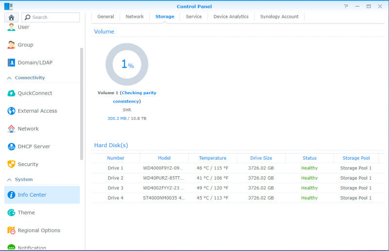 Synology DiskStation DS413j 4-Bay NAS, 4x 4TB 3.5"HDDs