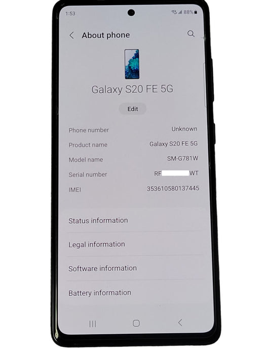 Samsung Galaxy S20 FE 5G 128GB (SM-G781W) _