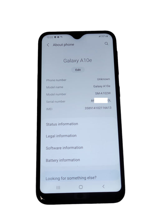 Samsung Galaxy A10e 32GB (SM-A102W) READ _