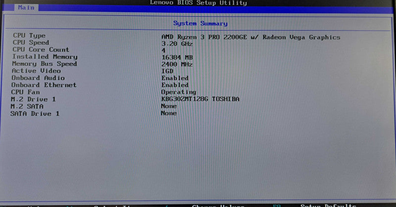 Lenovo M715q USFF | Ryzen 3 PRO 2200GE @ 3.20GHz 4C, 16GB DDR4, 128GB NVMe