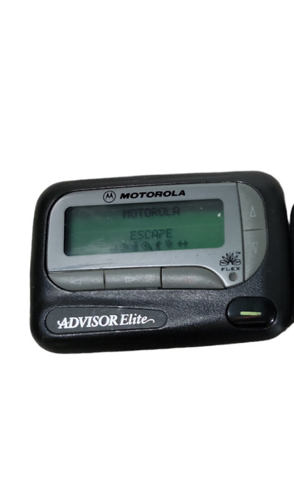 Motorola Advisor Elite Black 929.9375 Mhz 1-Way Digital Alpha-Numeric Pager