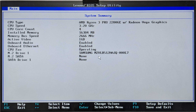 Lenovo M715q USFF, Ryzen 3 PRO 2200GE 3.2GHz 4C, 16GB DDR4, 512GB NVMe, WiFi