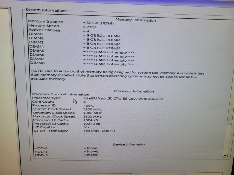 Dell Precision T5810 - Xeon E5-1607 v4 | 32GB DDR4 | NO HDD | 685W PSU %