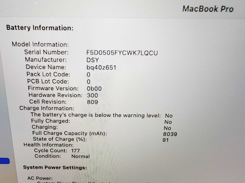 Apple Macbook Pro 2019 16\\" 6-Core i7-9750H @ 2.6GHz 16GB DDR4 512GB SSD Radeon Pro 5300M 4GB (