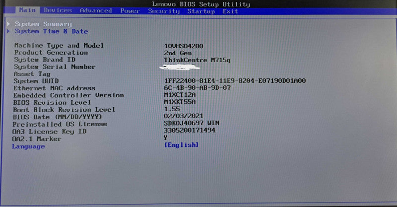 Lenovo M715q USFF | Ryzen 3 PRO 2200GE @ 3.20GHz 4C, 16GB DDR4, 256GB NVMe