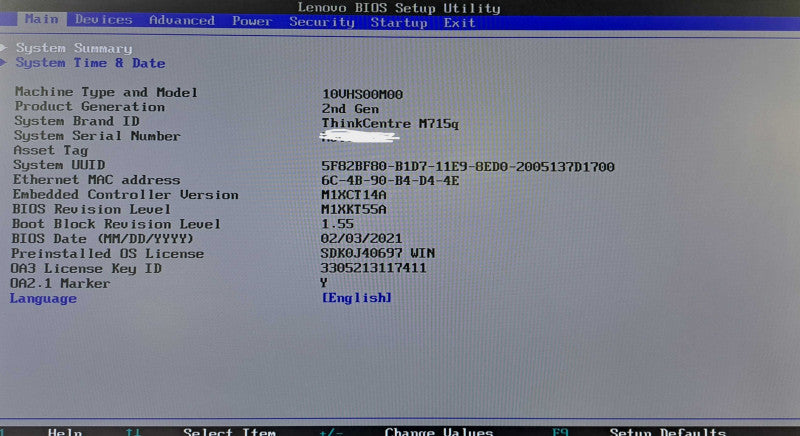 Lenovo M715q USFF | Ryzen 3 PRO 2200GE @ 3.20GHz 4C, 8GB DDR4, 128GB NVMe